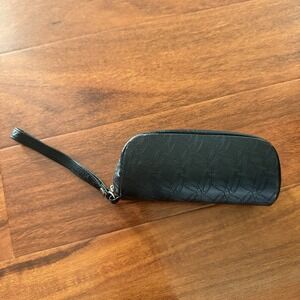 Oakley Black Embossed Sunglasses Case With Wrist Strap